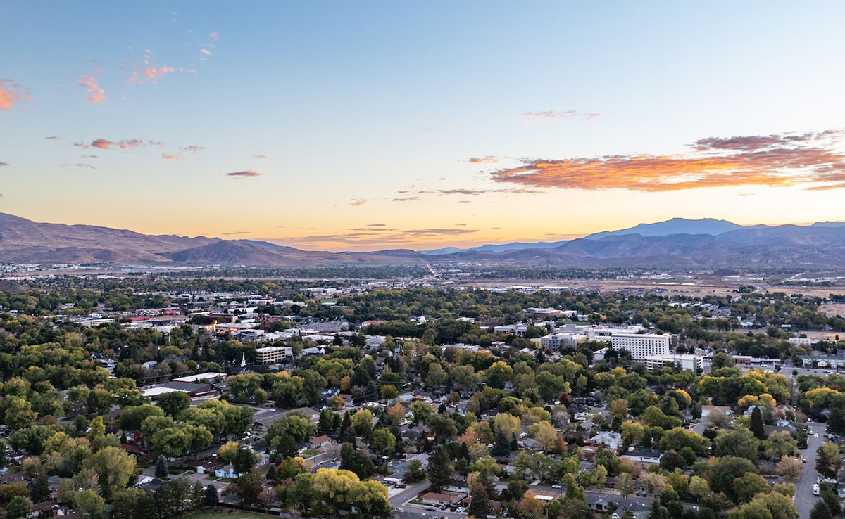 Henderson city skyline at dusk